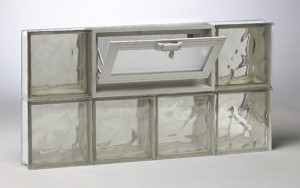 Bronze Pattern Glass Block Window